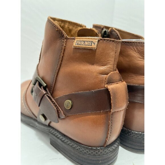 Pikolinos Shoes Womens Ordino Leather Casual Ankle Booties with Harness size 37 - Picture 4 of 7